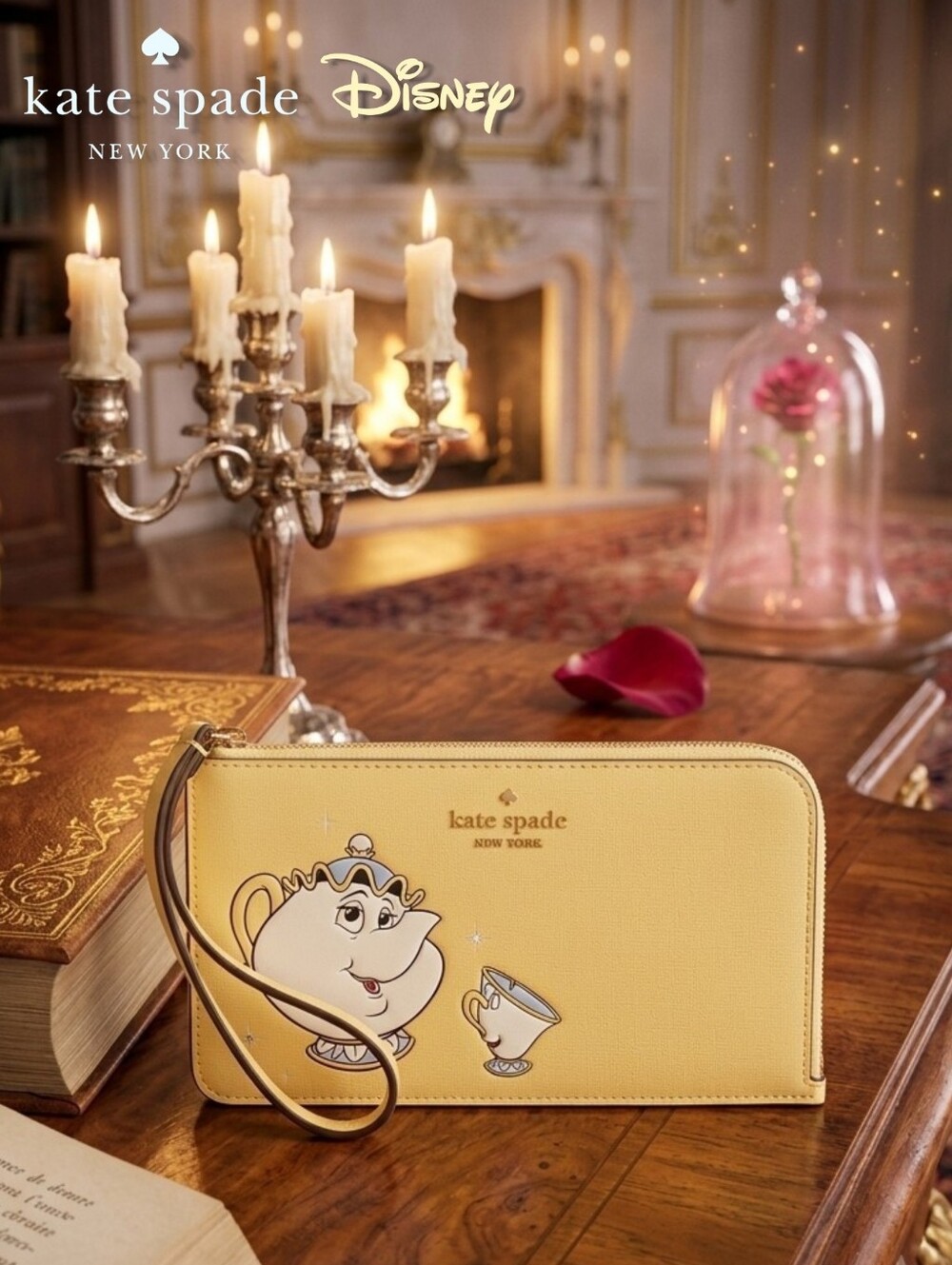 Kate Spade x Disney Beauty and the Beast Wristlet